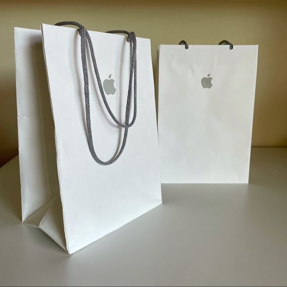 Apple Paper Shopping Bags x2 - Picture 2 of 5